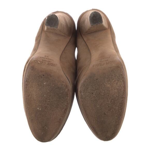 JIMMY CHOO Taupe Suede Platform Ankle Booties Size IT 39/US 9 - Picture 5 of 5
